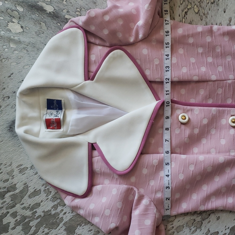 *SOLD* Lilli Ann Knit Vintage Jackie O Polka Dot Coat - Picture 8 of 11